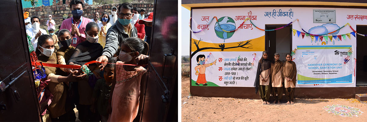 School Sanitation Units were handed over in Dholpur, Rajasthan.